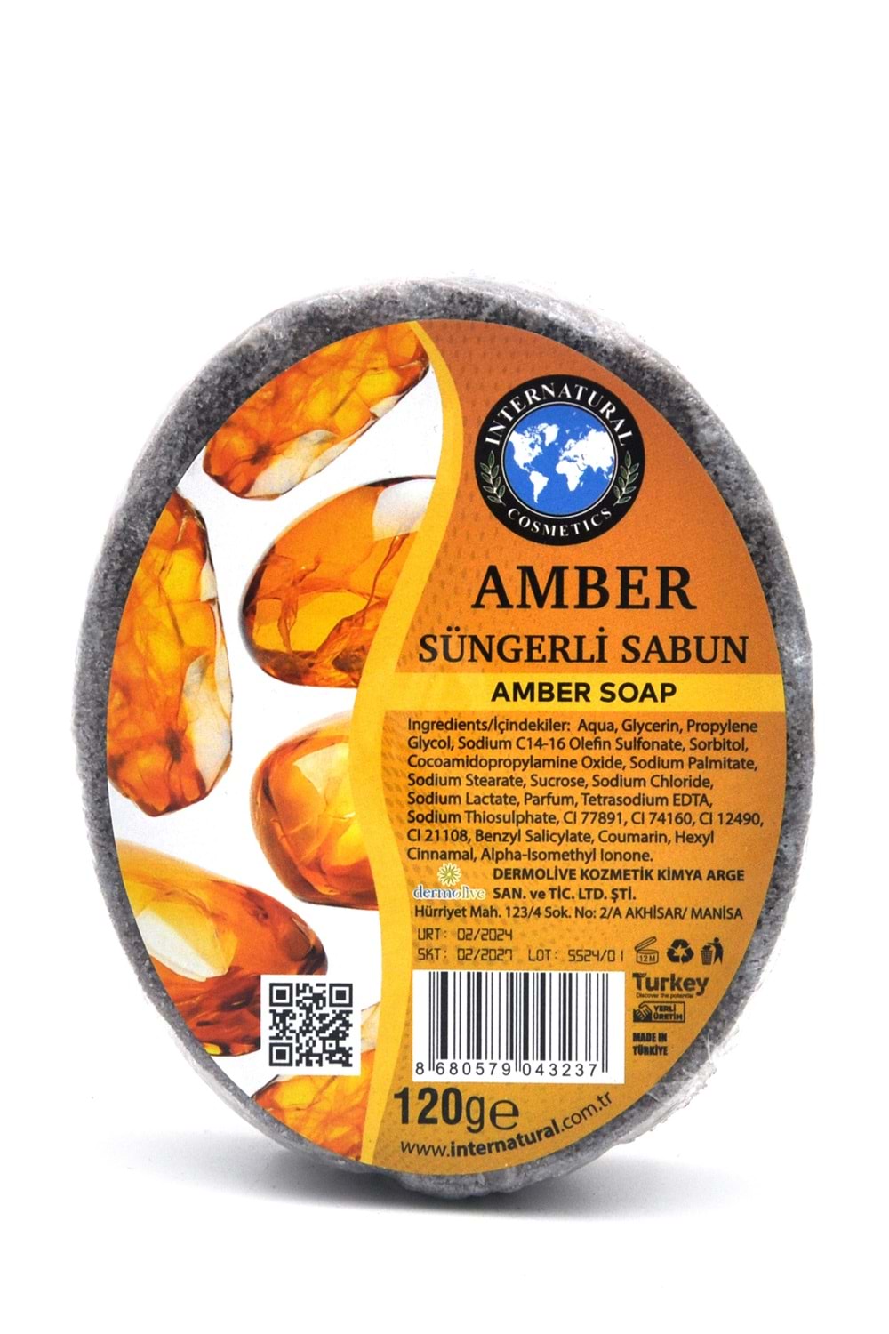 Amber Özlü Süngerli Duş Sabunu 120 G