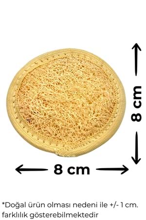 Doğal Kabak Lifi Banyo Hamam Yüz Peeling 8 cm.