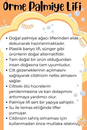Doğal Örme Palmiye Lif 23x33 cm.