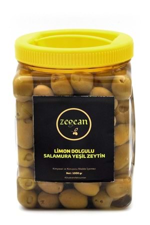 Limon Dolgulu Salamura Yeşil Zeytin 1 KG