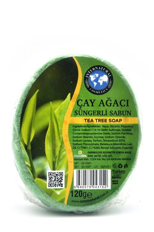 Çay Ağacı Özlü Süngerli Duş Sabunu 120 G